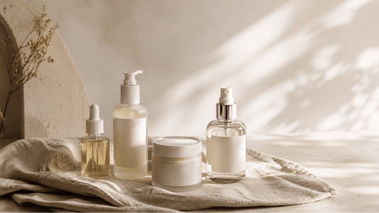 a natural-light still-life of the bottles on linen-16-9-rectangle